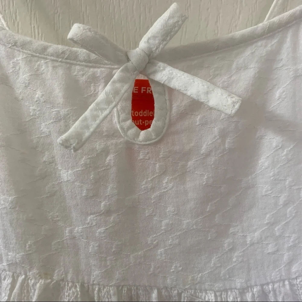 Joe Fresh White Cotton Sundress Eyelet Lace Embroidered Lined Size 3 - Picture 4 of 13